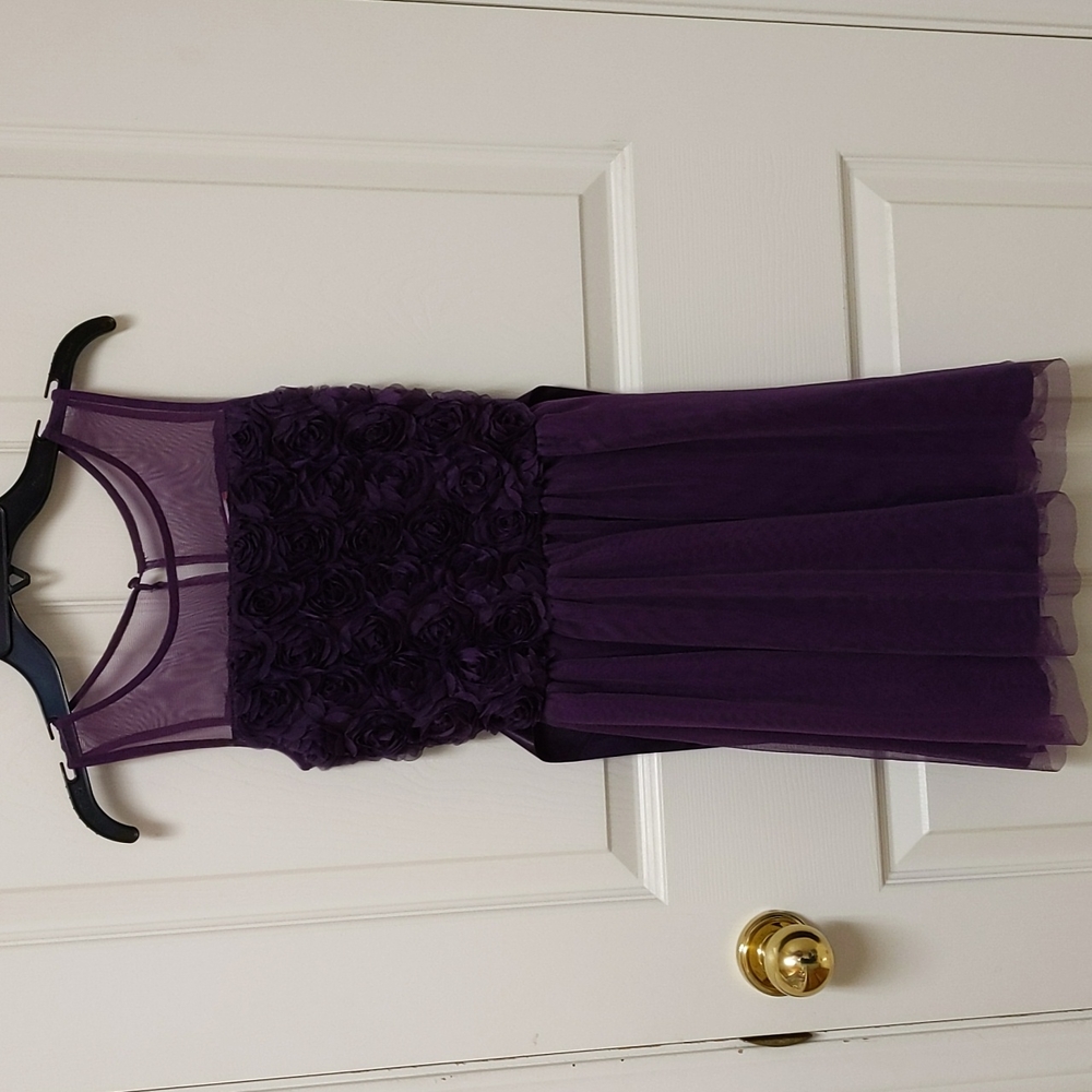 Girls Purple Flower Dress